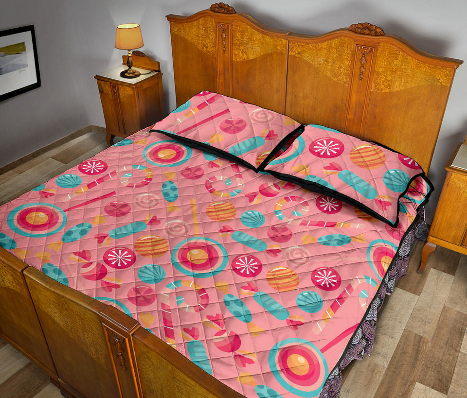 Colorful candy pattern Quilt Bed Set