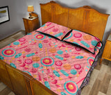 Colorful candy pattern Quilt Bed Set