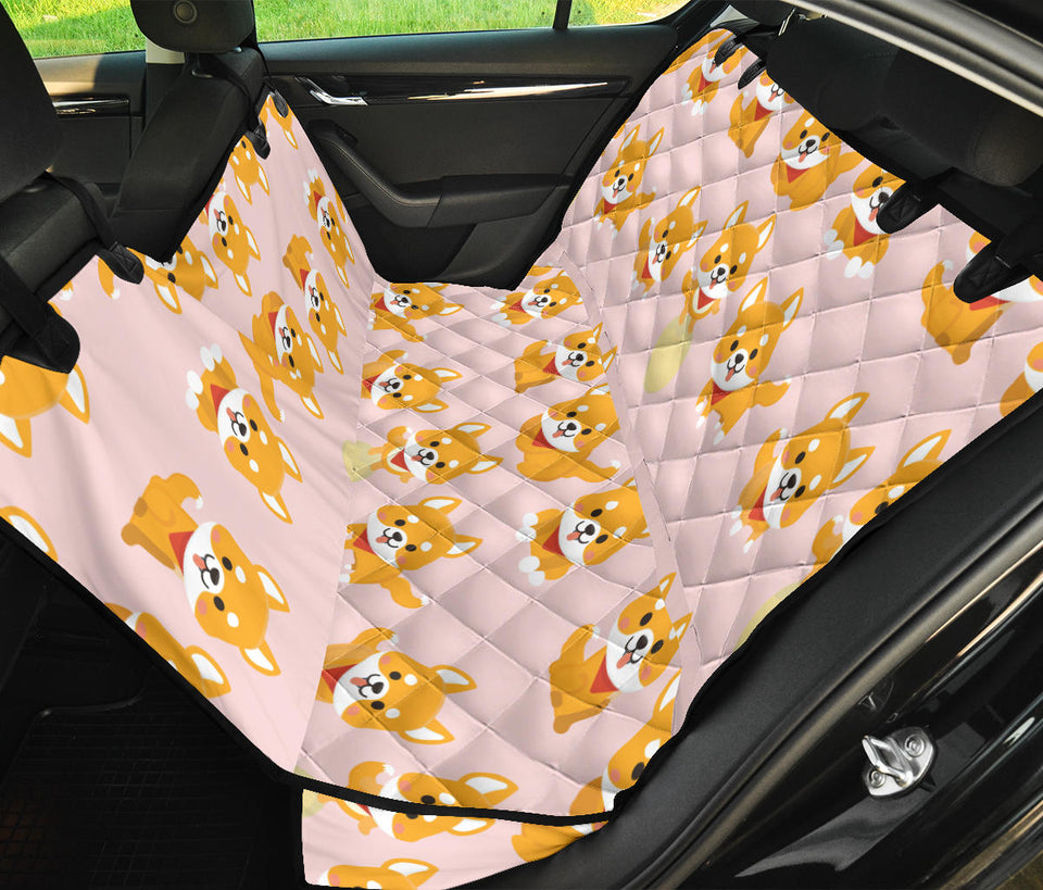 Cute Shiba Inu Dog Pattern  Dog Car Seat Covers