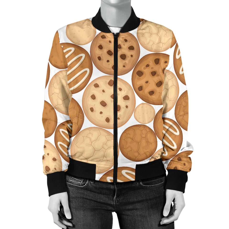Various Cookie Pattern Women'S Bomber Jacket