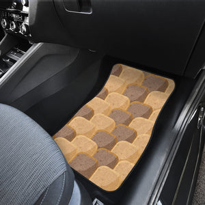 Bread Toast Pattern Print Design 04 Front Car Mats
