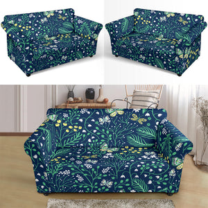 Butterfly Leaves Pattern Loveseat Couch Slipcover