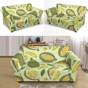 Durian Leaves Pattern Background Loveseat Couch Slipcover