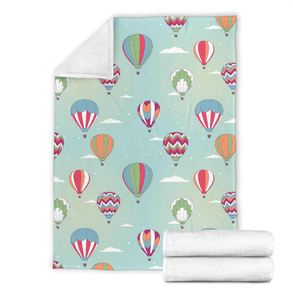 Hot Air Balloon Design Pattern Premium Blanket