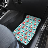Red White Sailboat Wave Background Front Car Mats
