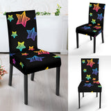 Colorful Star Pattern Dining Chair Slipcover