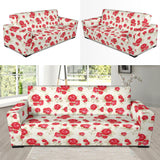Rose Pattern Print Design 01  Sofa Slipcover