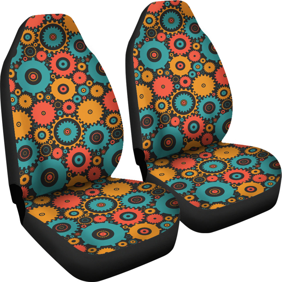 Gear Pattern Print Design 01 Universal Fit Car Seat Covers