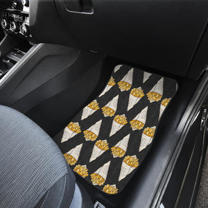 French Fries Dark Background Front Car Mats