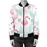 Cute Flamingo Pattern Women'S Bomber Jacket