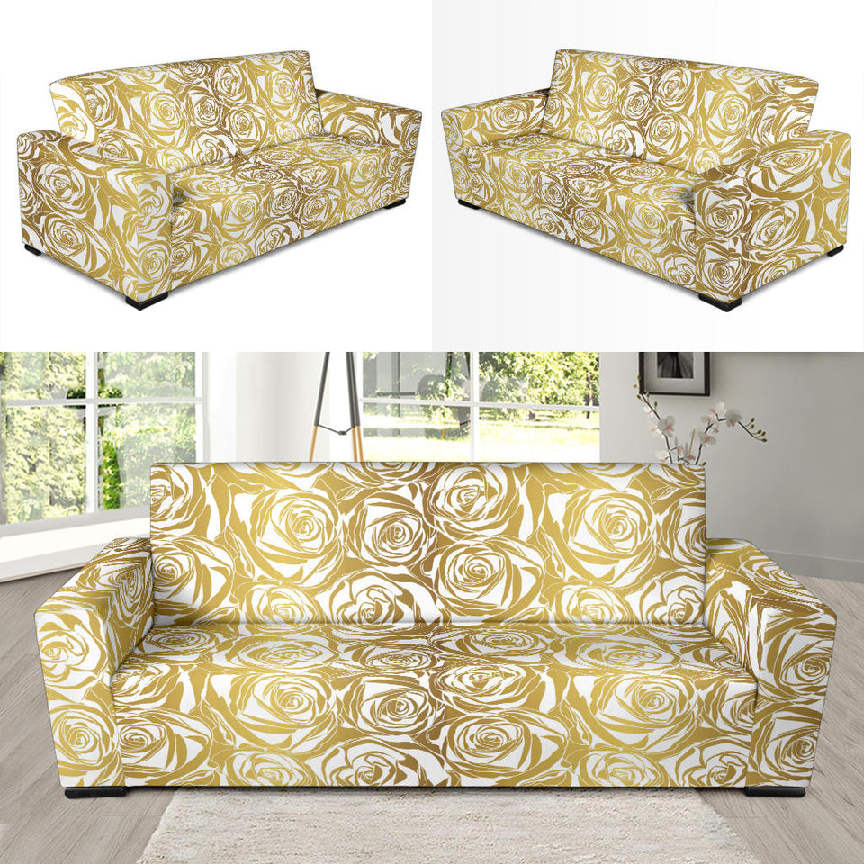 Rose Pattern Print Design 05  Sofa Slipcover