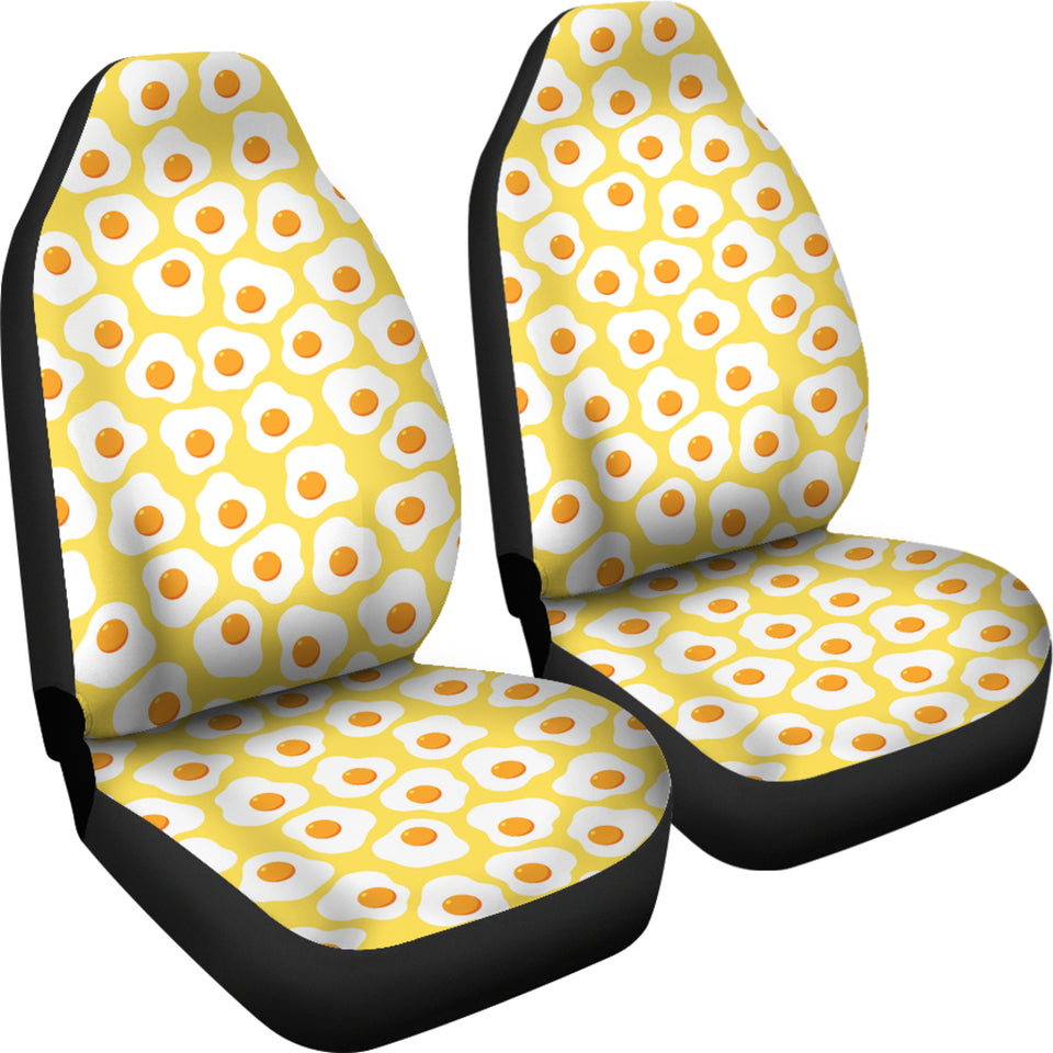 Fried Eggs Pattern Print Design 05 Universal Fit Car Seat Covers