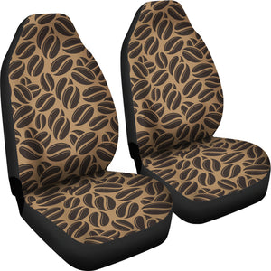 Coffee Bean On Brown Background Universal Fit Car Seat Covers