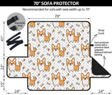 Cute corgi heart star bone pattern Sofa Cover Protector
