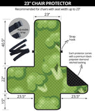 Broccoli pattern green background Chair Cover Protector