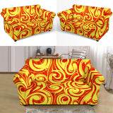 Fire Flame Design Pattern Loveseat Couch Slipcover