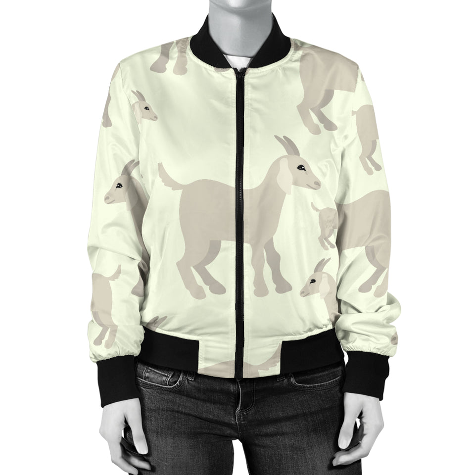 Little Young Goat Pattern Women'S Bomber Jacket