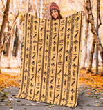Egypt Hieroglyphics Pattern Print Design 02 Premium Blanket