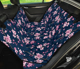 Pink Sakura Cherry Blossom Blue Background Dog Car Seat Covers