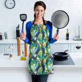 Colorful Parrot Exotic Flower Leaves Adjustable Apron