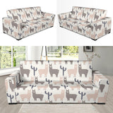 Llama Alpaca Pattern Sofa Slipcover