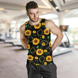 sunflower golden polygonal shapes Men Tank Top