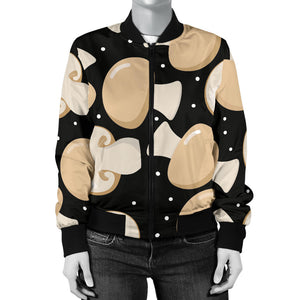 Champignon Mushroom Pattern Women'S Bomber Jacket