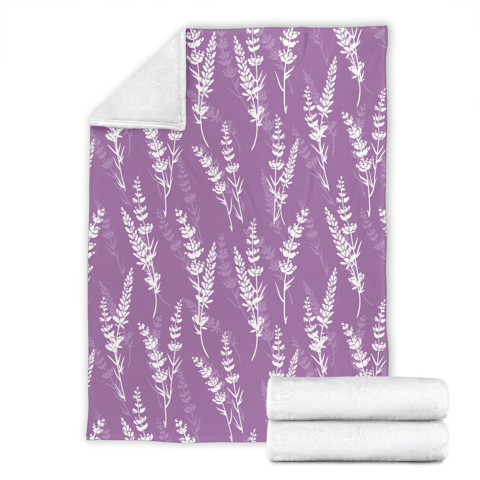 Lavender Flowers Purple Pattern Premium Blanket