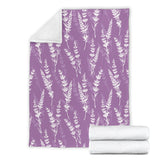 Lavender Flowers Purple Pattern Premium Blanket