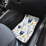 Cute Sleeping Sheep Moon Cloud Pattern Front And Back Car Mats