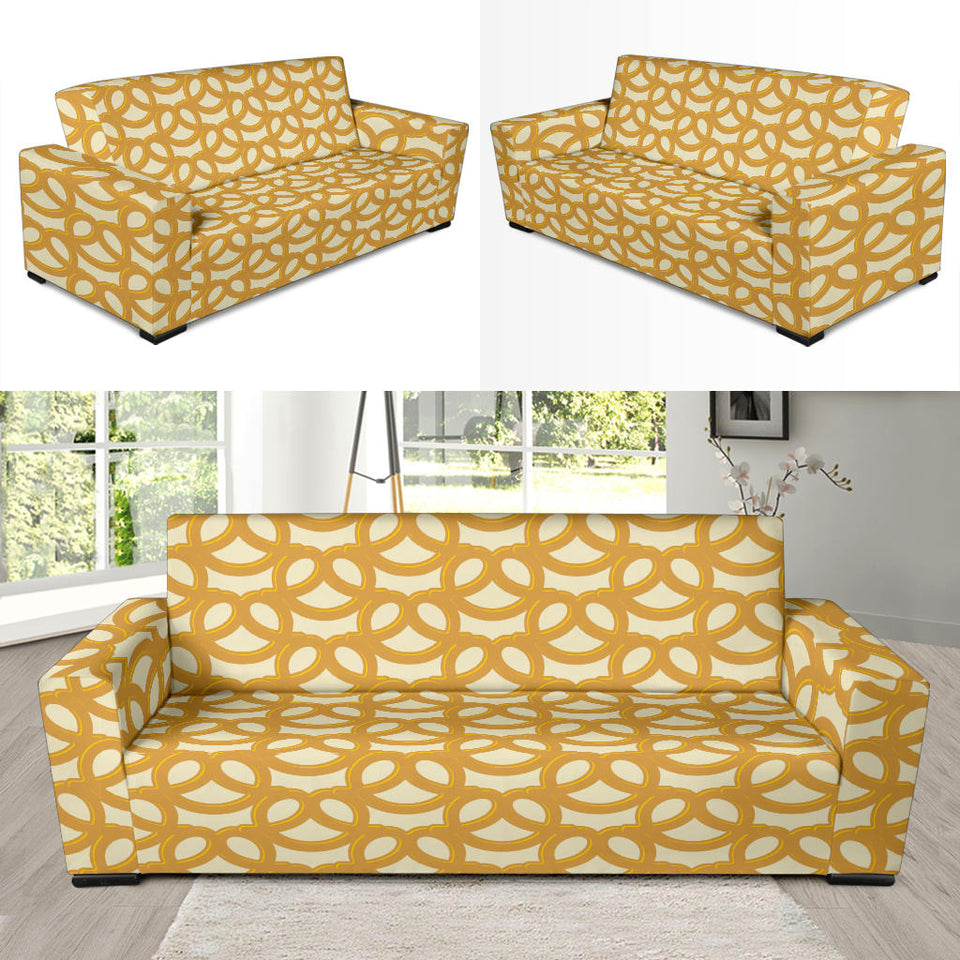 Pretzels Pattern Print Design 01  Sofa Slipcover