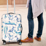Watercolor Dolphin Pattern Luggage Covers