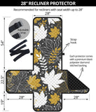 Beautiful gold autumn maple leaf pattern Recliner Cover Protector