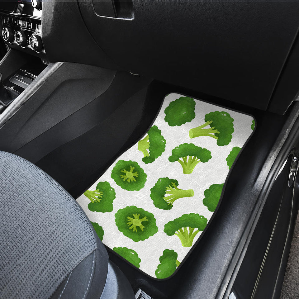 Cute Broccoli Pattern Front And Back Car Mats