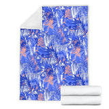 White Bengal Tigers Pattern Premium Blanket