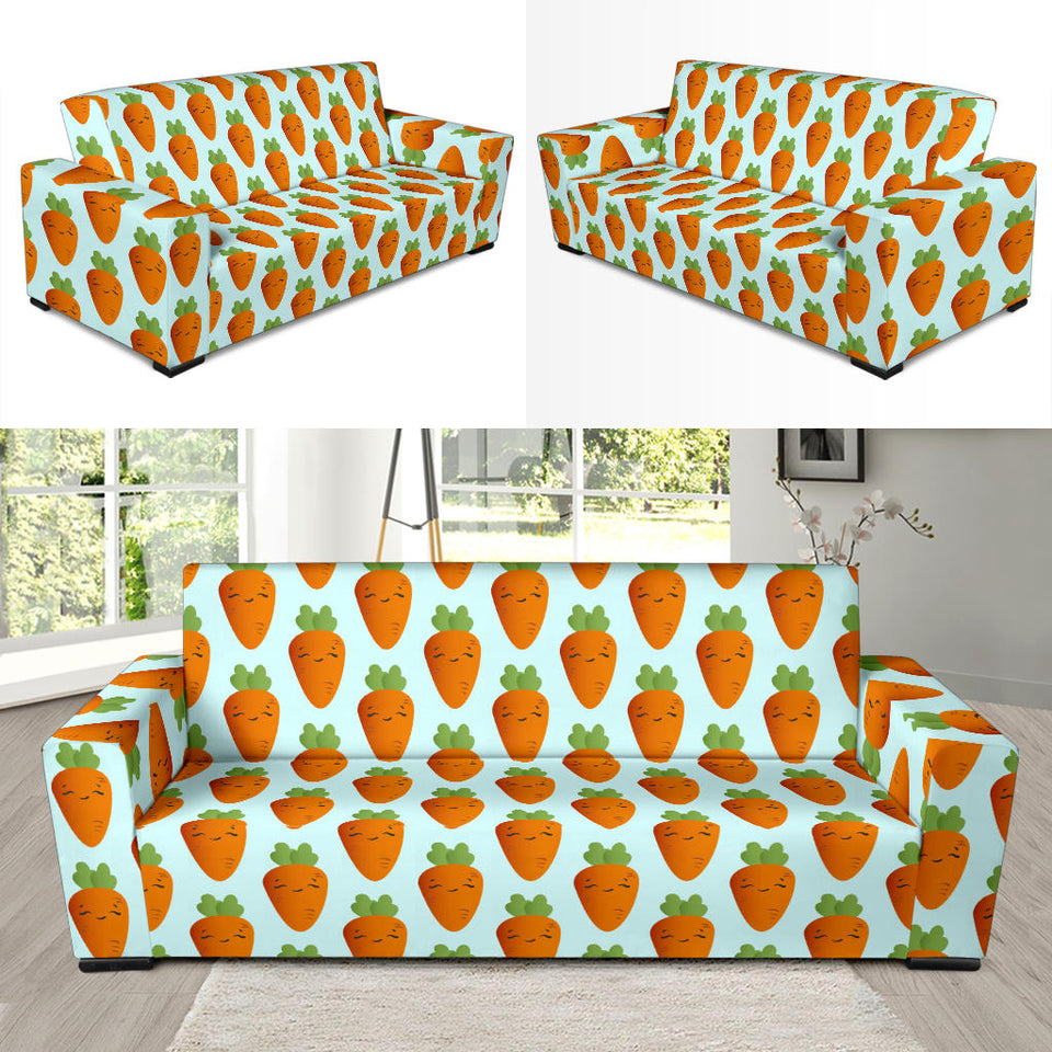 Carrot Pattern Print Design 03 Sofa Slipcover