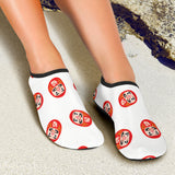 Daruma Japanese Wooden Doll Pattern Aqua Shoes