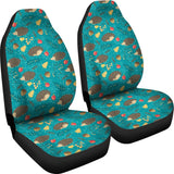 Hedgehog Pattern Print Design 01 Universal Fit Car Seat Covers