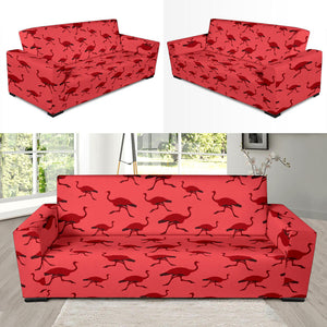 Ostrich Pattern Print Design 03 Sofa Slipcover