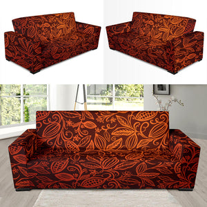 Cocoa Beans Tribal Polynesian Pattern Sofa Slipcover