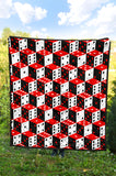 Dice Pattern Print Design 02 Premium Quilt