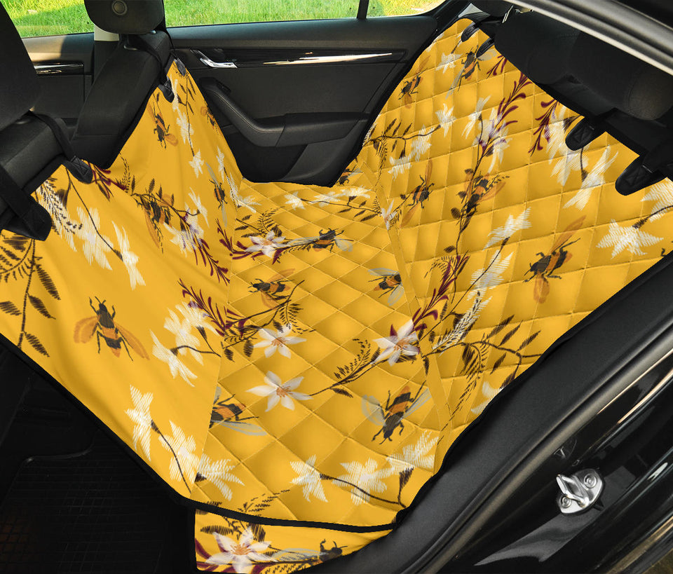 Bee Flower Pattern Dog Car Seat Covers