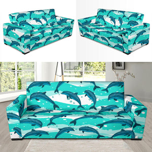 Dolphin Sea Pattern Sofa Slipcover