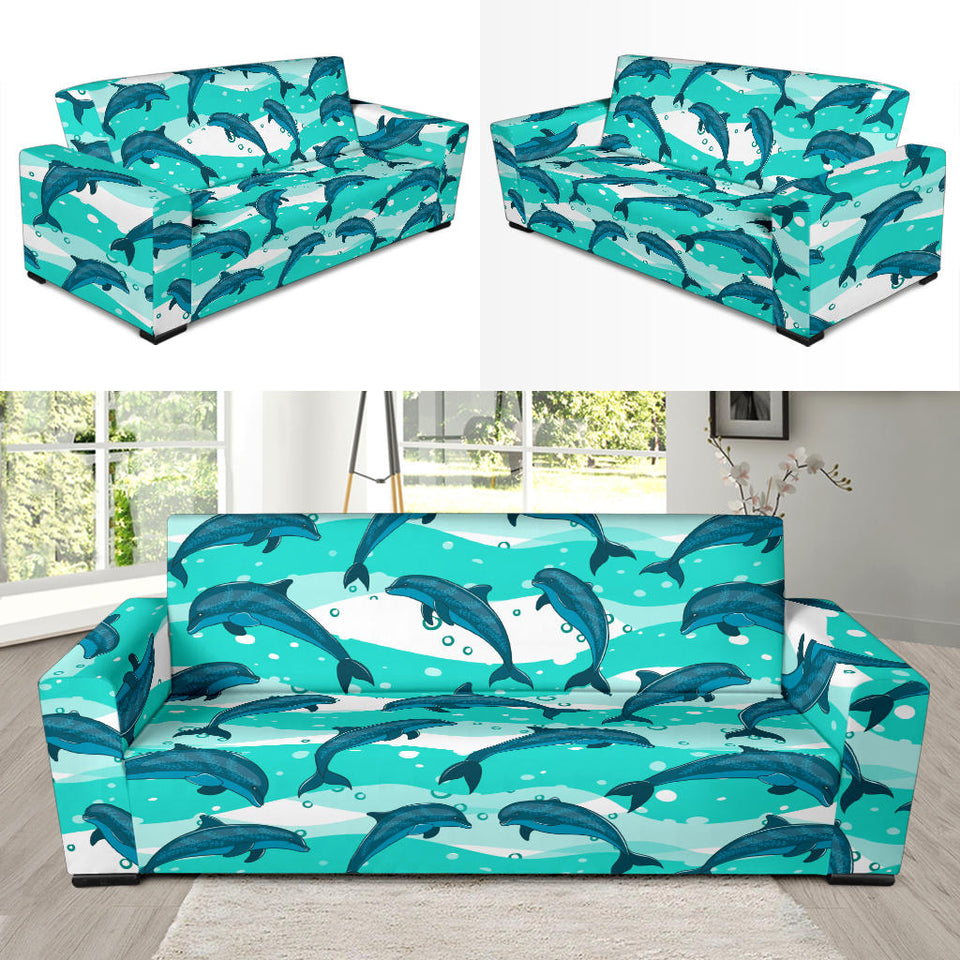 Dolphin Sea Pattern Sofa Slipcover