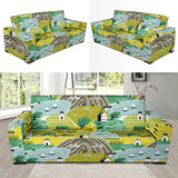 Hand Drawn Windmill Pattern Sofa Slipcover
