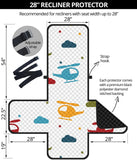 Colorful helicopter pattern Recliner Cover Protector