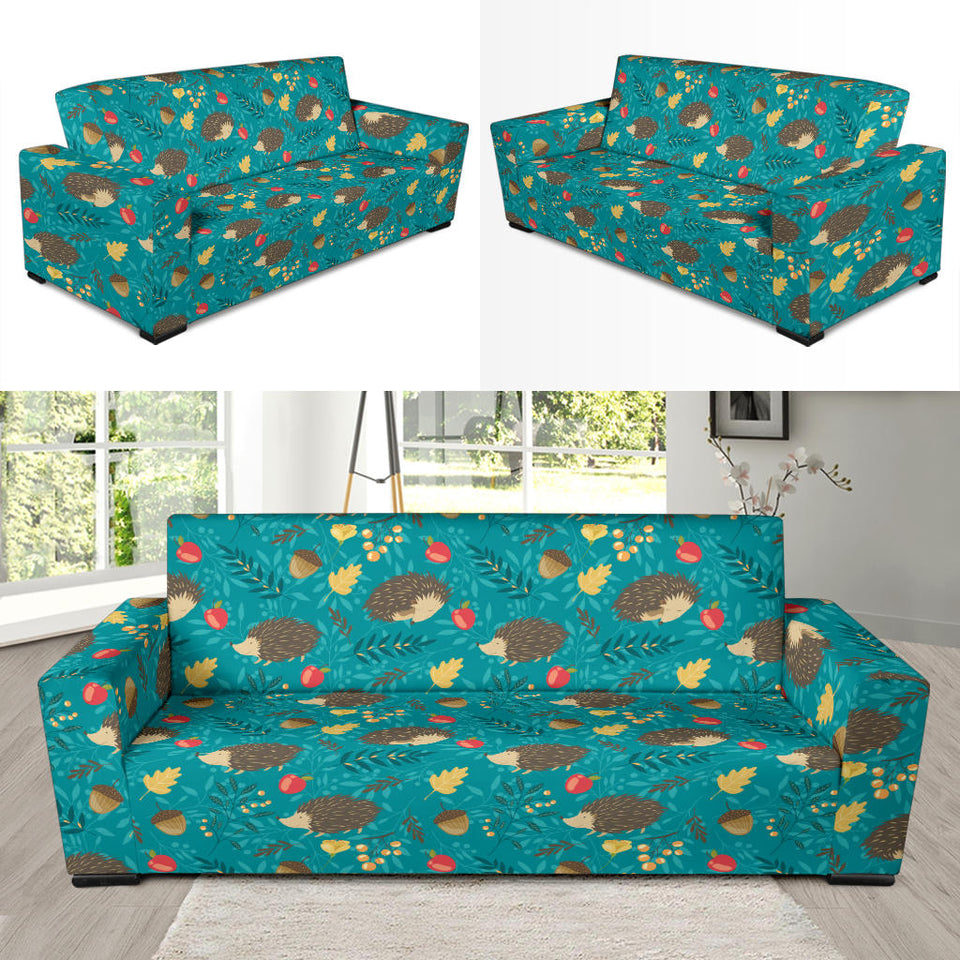 Hedgehog Pattern Print Design 01 Sofa Slipcover