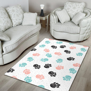 Dog Paws Pattern Print Design 04 Area Rug
