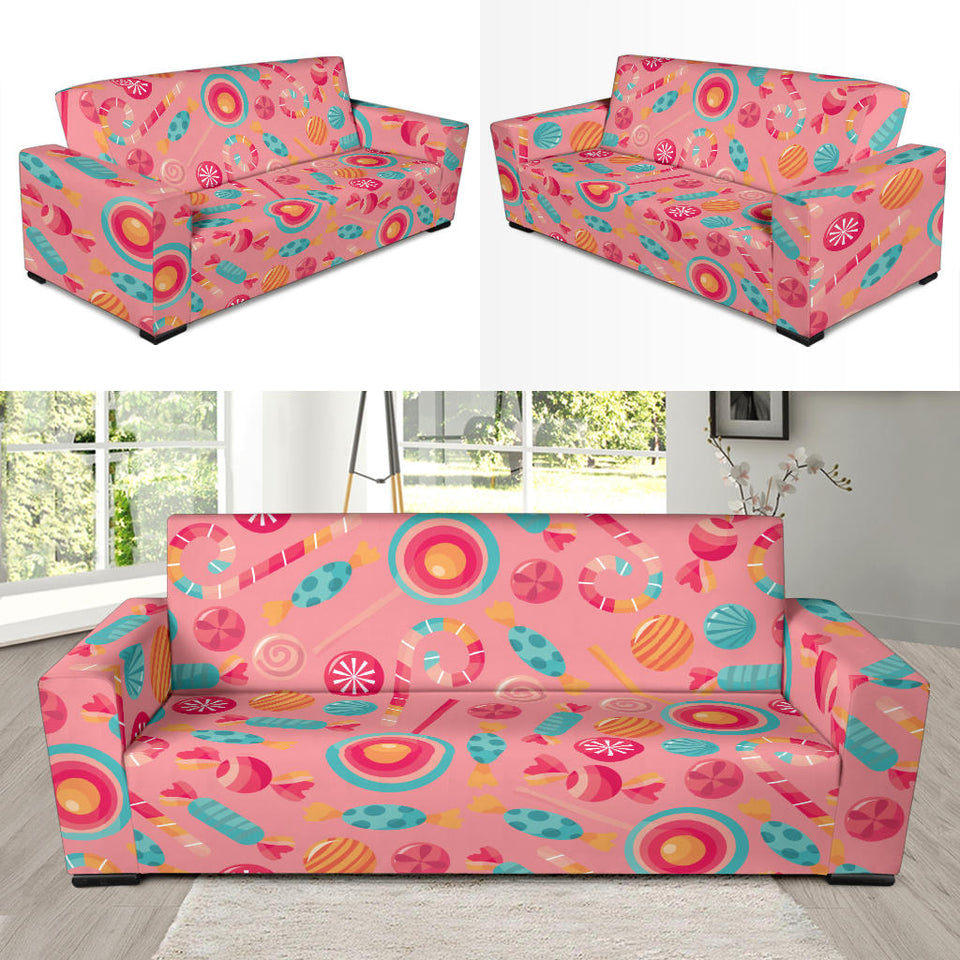 Colorful Candy Pattern Sofa Slipcover