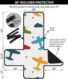 Airplane star cloud colorful Recliner Cover Protector